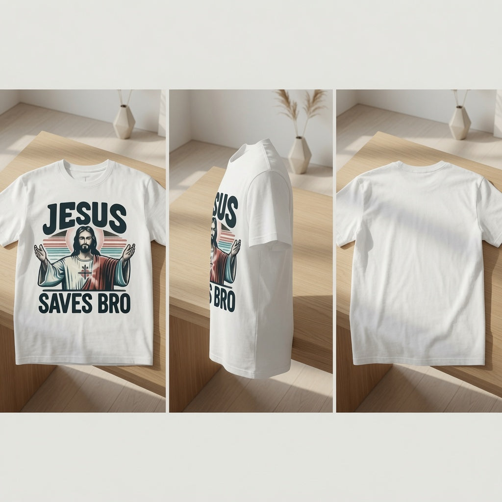 Jesus Saves Bro Shirt | Funny Christian Retro Tee