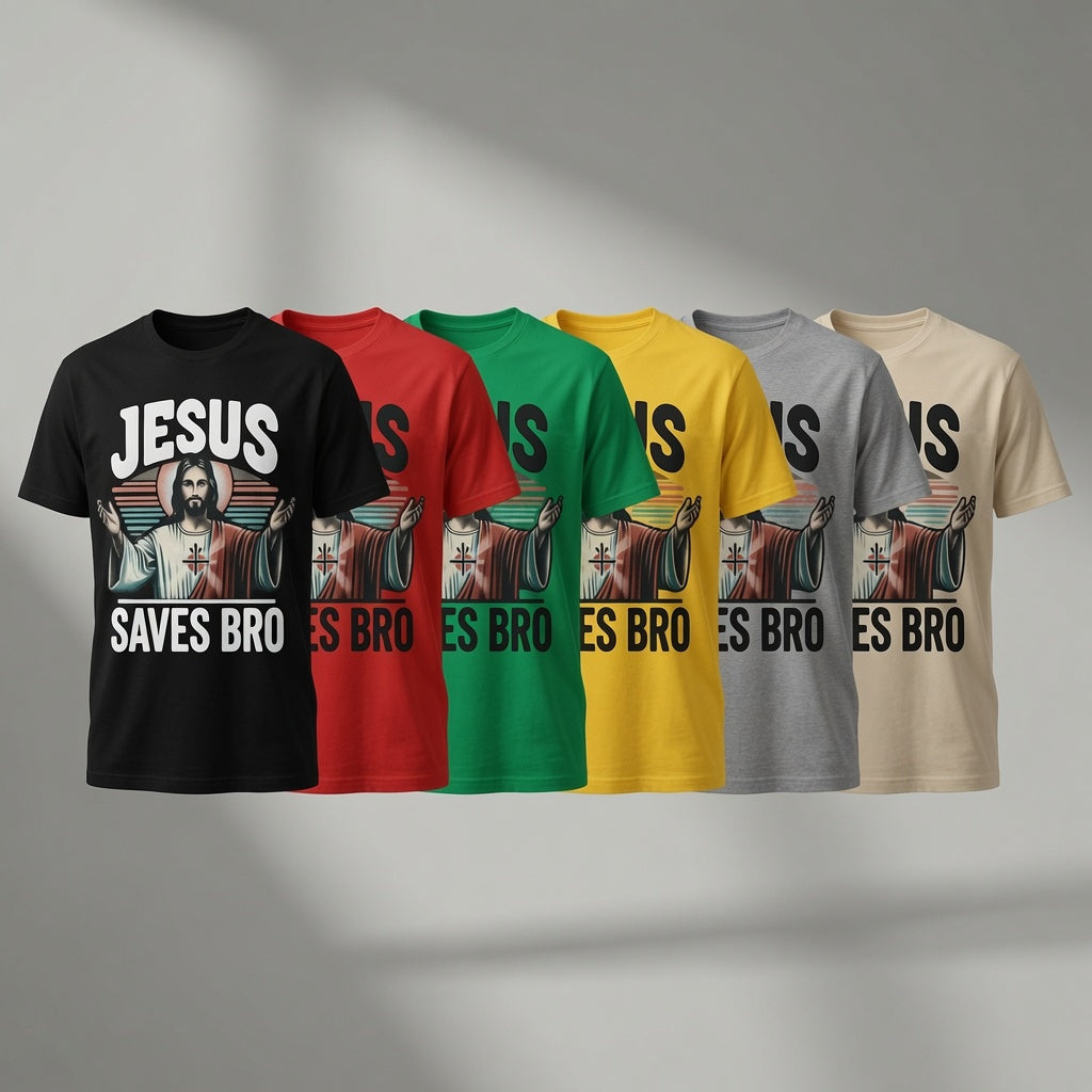 Jesus Saves Bro Shirt | Funny Christian Retro Tee