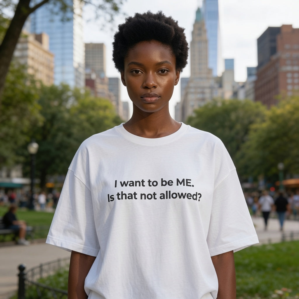 Bold Statement Shirt Women, "I Want to Be ME Is That Not Allowed" Self Expression Tee, Empowerment T-Shirt, Motivational Graphic Tee