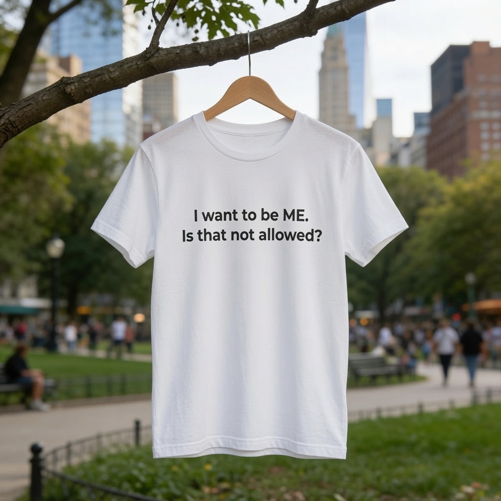 Bold Statement Shirt Women, "I Want to Be ME Is That Not Allowed" Self Expression Tee, Empowerment T-Shirt, Motivational Graphic Tee