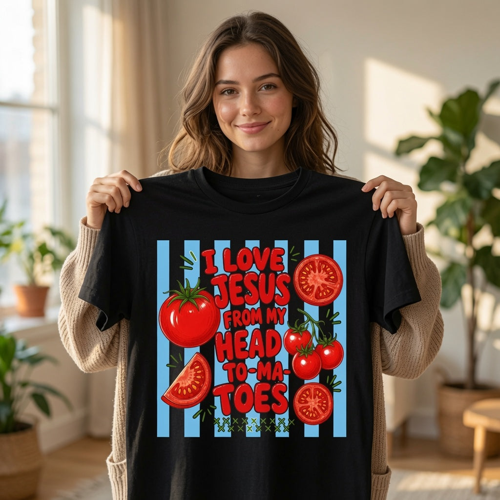 I Love Jesus From My Head Tomatoes Shirt