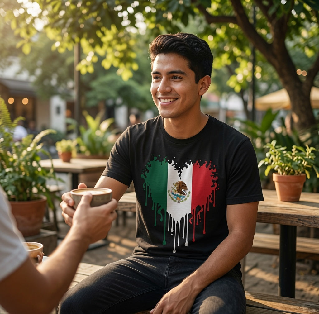 Mexico Heart Flag Shirt | Mexican Pride Tee