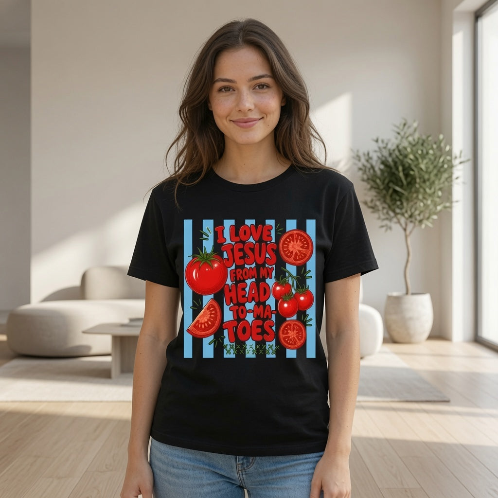 I Love Jesus From My Head Tomatoes Shirt