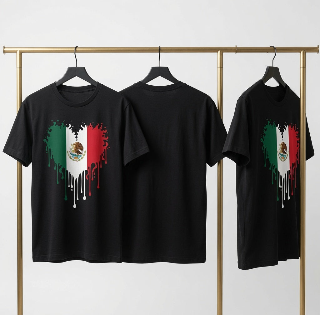 Mexico Heart Flag Shirt | Mexican Pride Tee