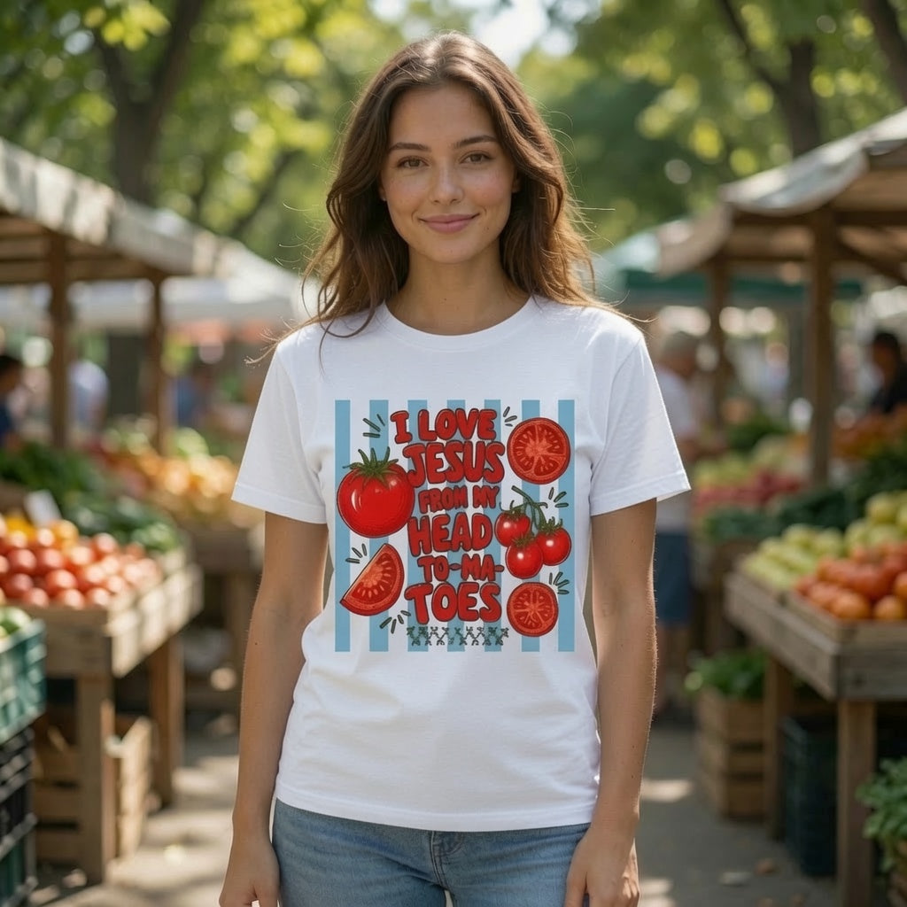 I Love Jesus From My Head Tomatoes Shirt