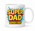 Super Dad Super Tired Mug | Funny Comic Book |