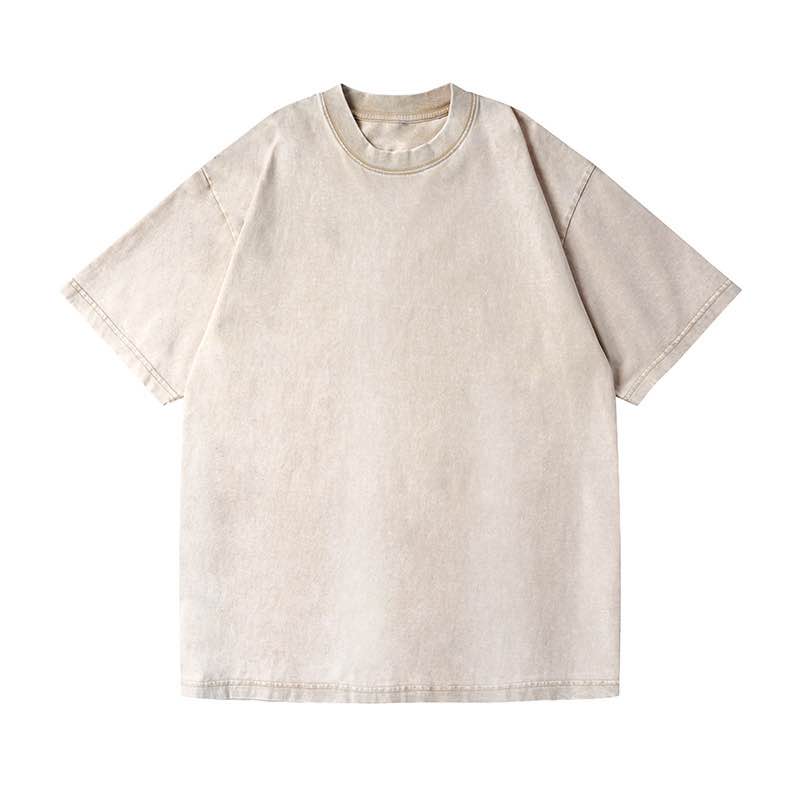 Beige t-shirt on a white background