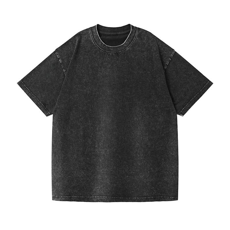 Black t-shirt on a white background