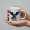 USA Eagle Flag Crest Soccer Mug | Patriotic |
