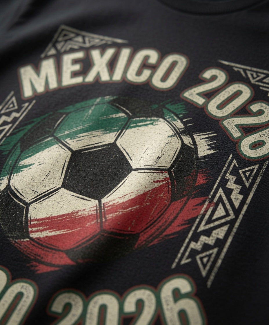 Mexico 2026 Soccer Shirt | Vintage Aztec Border Tee