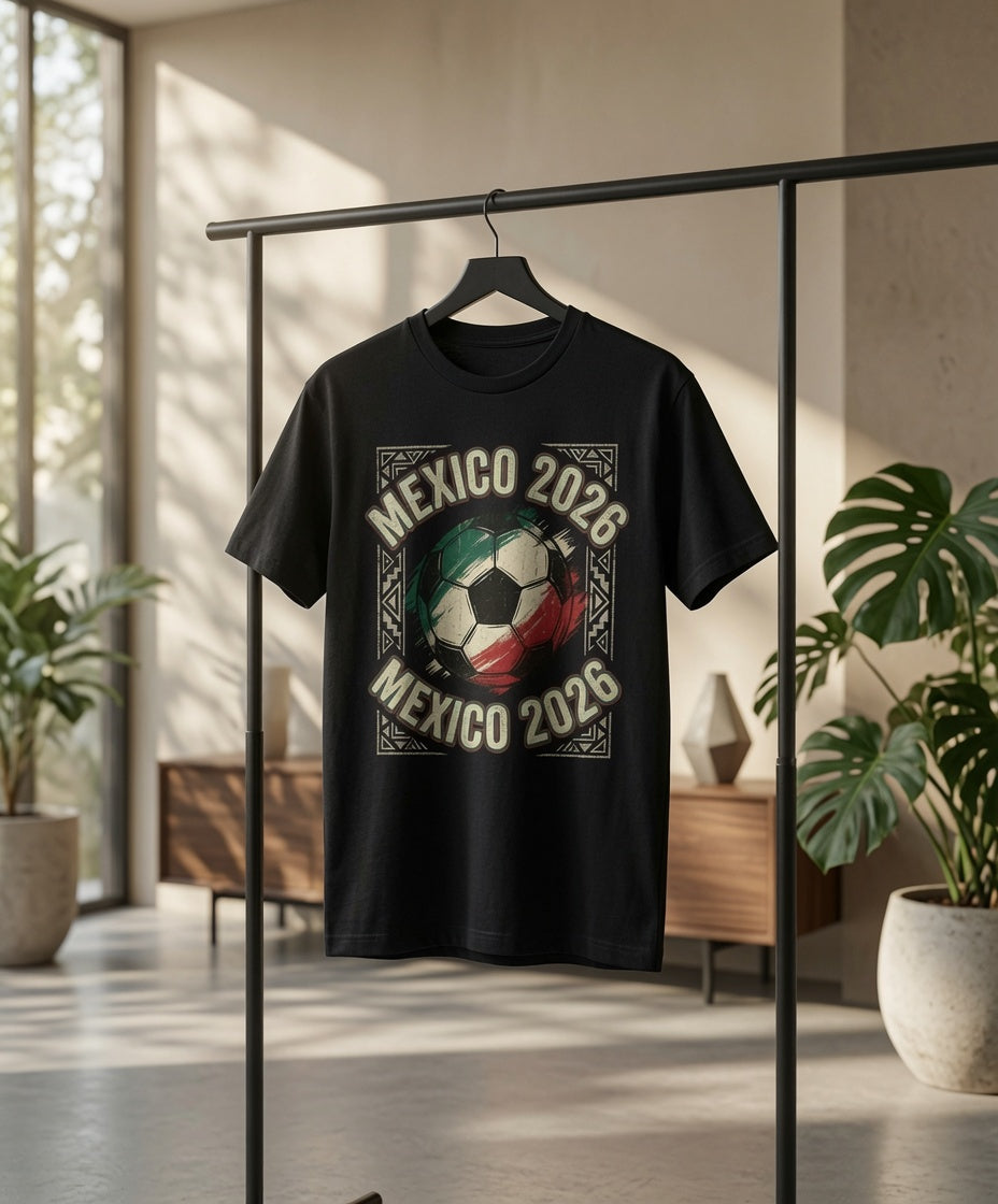 Mexico 2026 Soccer Shirt | Vintage Aztec Border Tee