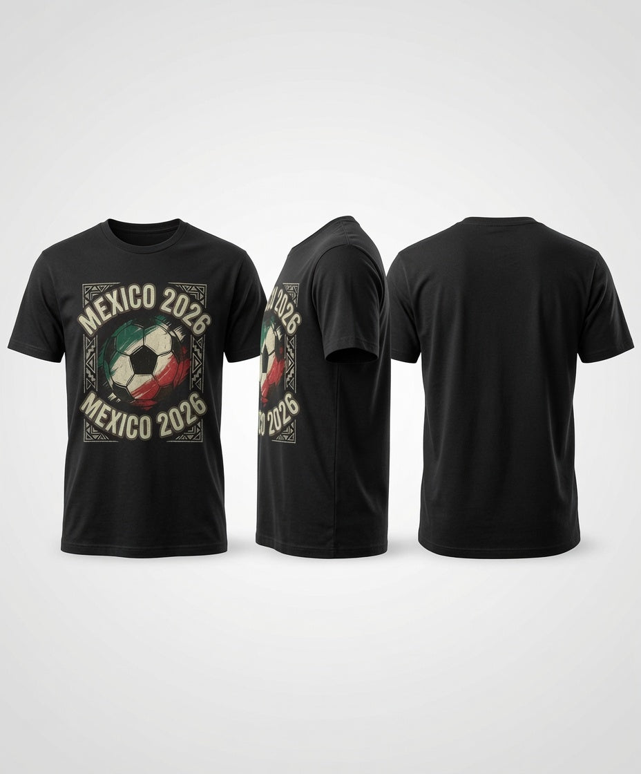 Mexico 2026 Soccer Shirt | Vintage Aztec Border Tee