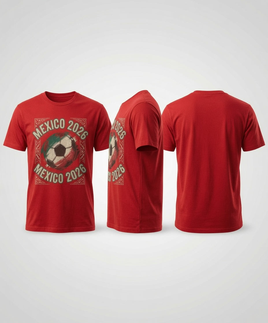 Mexico 2026 Soccer Shirt | Vintage Aztec Border Tee