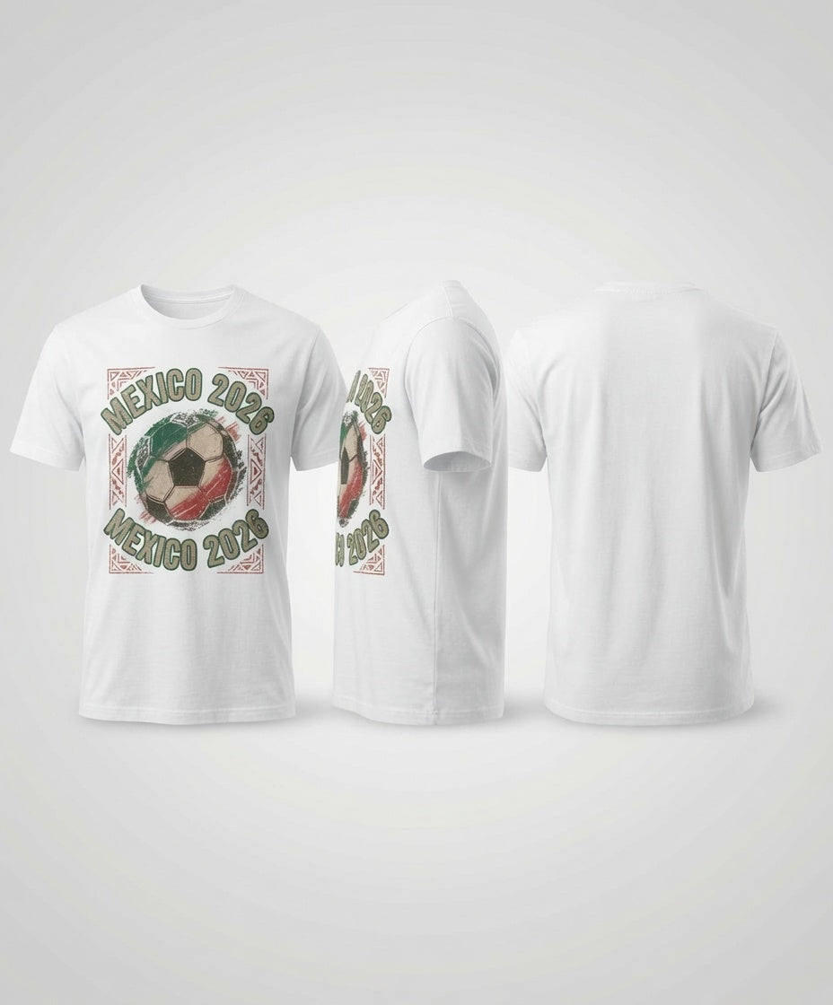 Mexico 2026 Soccer Shirt | Vintage Aztec Border Tee