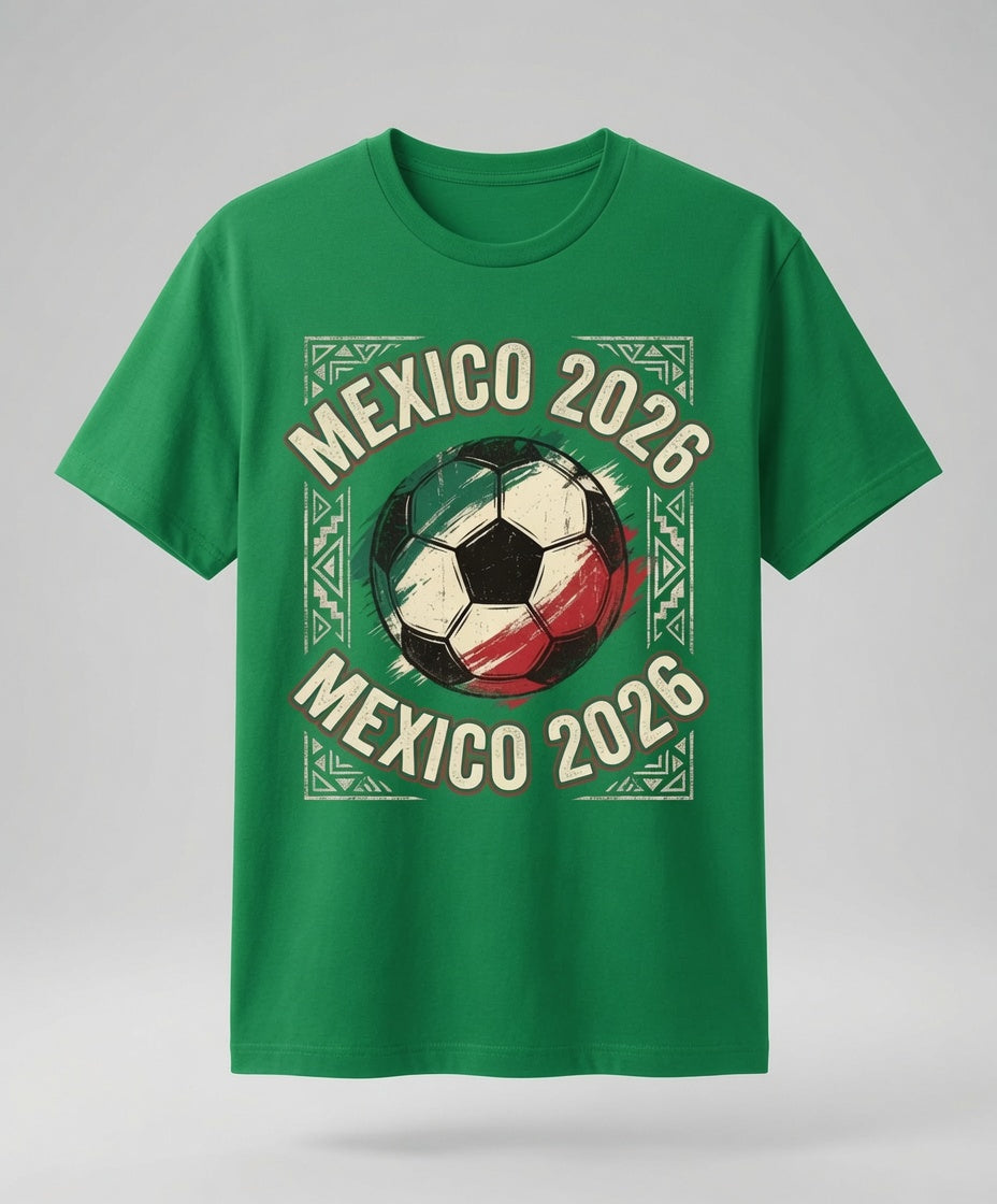 Mexico 2026 Soccer Shirt | Vintage Aztec Border Tee