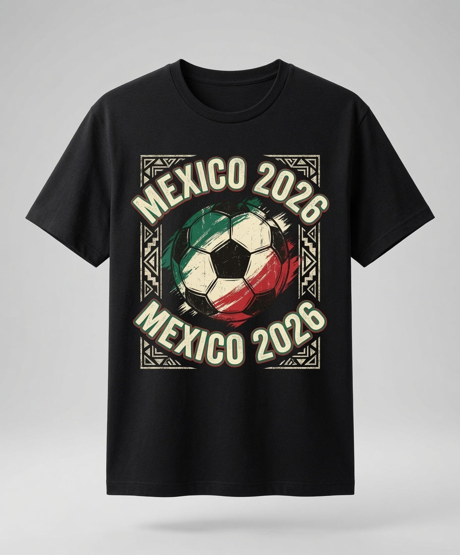 Mexico 2026 Soccer Shirt | Vintage Aztec Border Tee