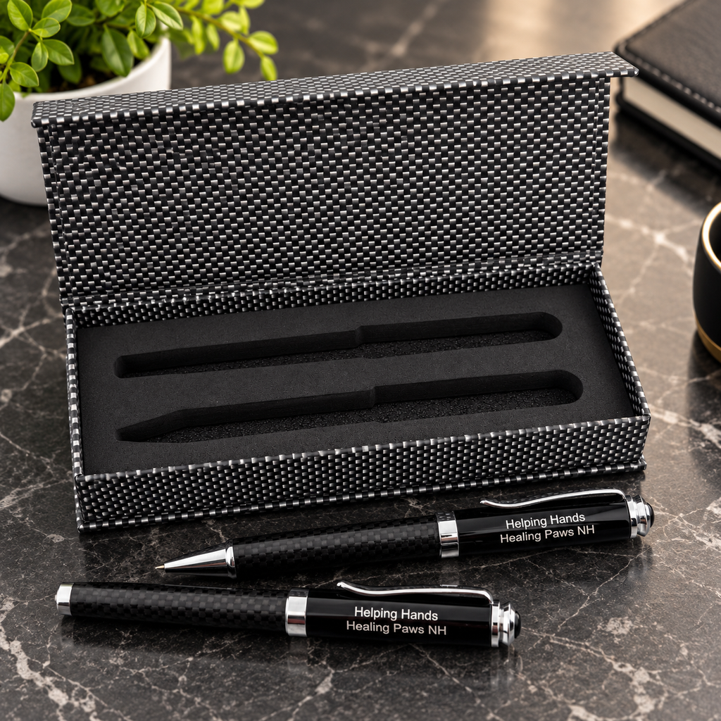 Engraved Pen Gift Set – Personalized Rollerball & Ballpoint Pens in Gift Box
