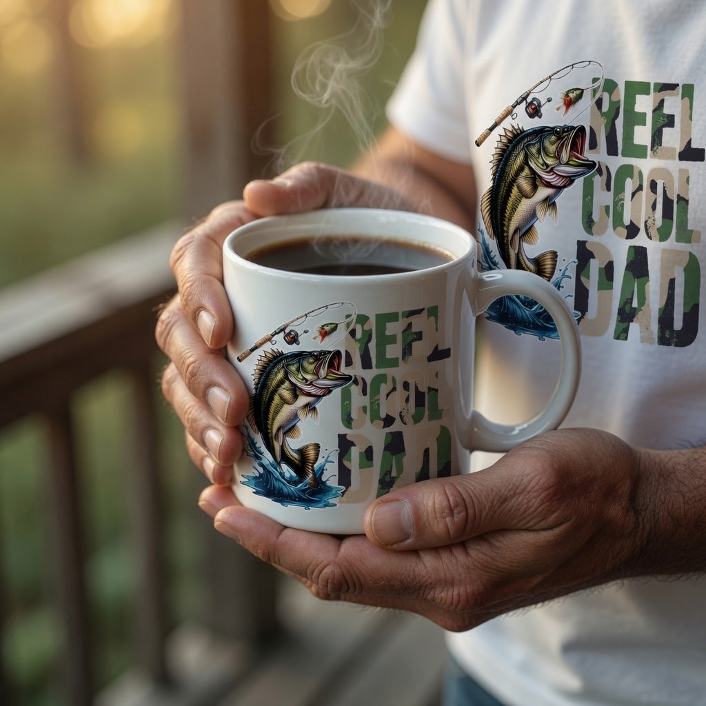 Reel Cool Dad Fishing Coffee Mug | Father's Day Gift | BeVisible