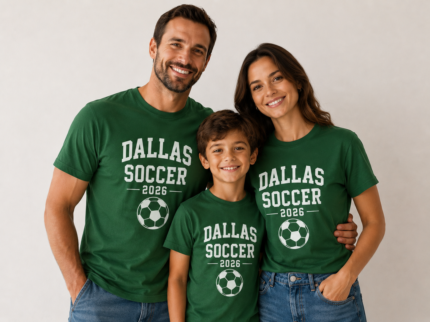 Dallas Soccer 2026 Family Matching Set | Shirts + Caps | BeVisible