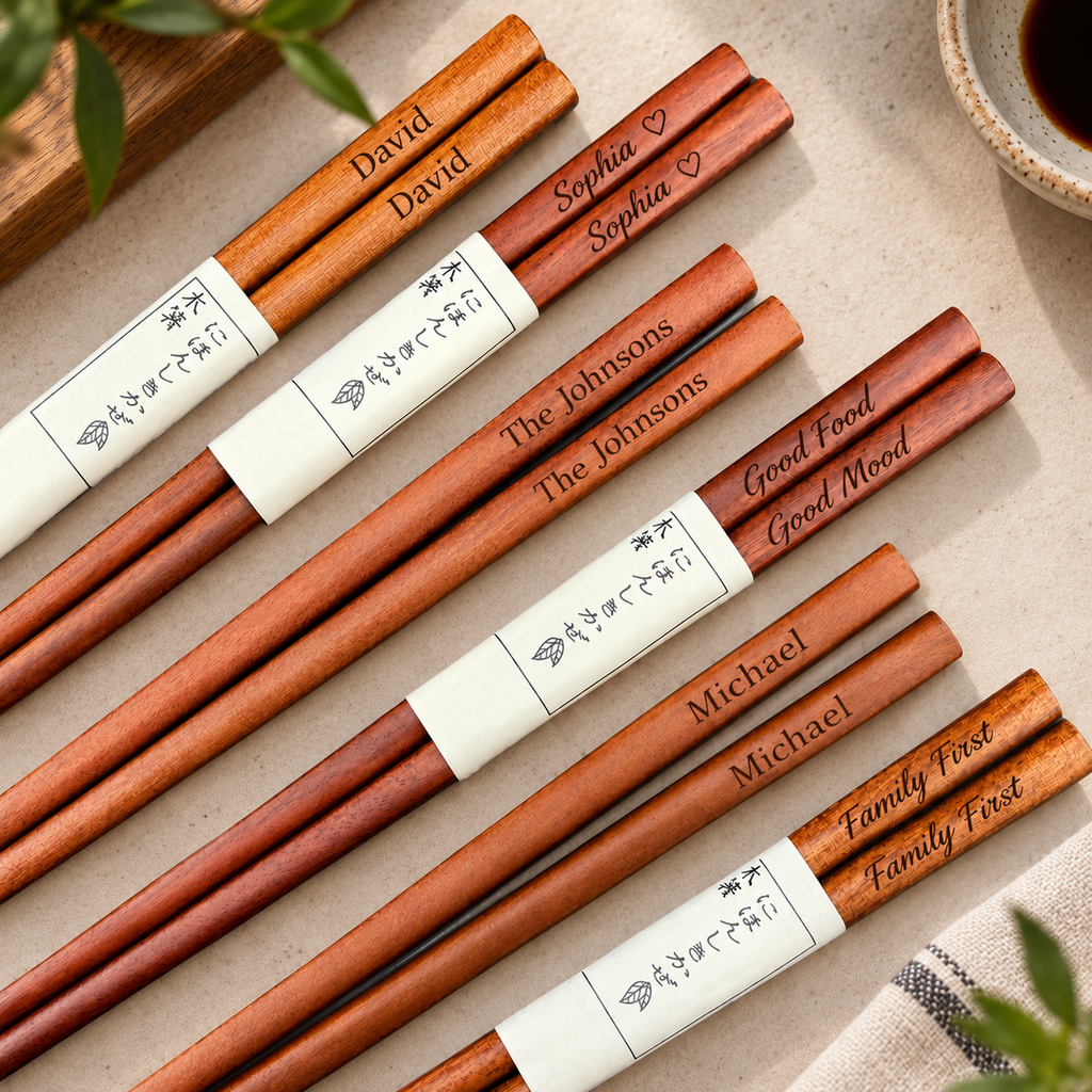 Custom Engraved Chopsticks, Personalized Anniversary Gift, Always Together Est Date Chopsticks, Reusable Eco Friendly Gift for Couple