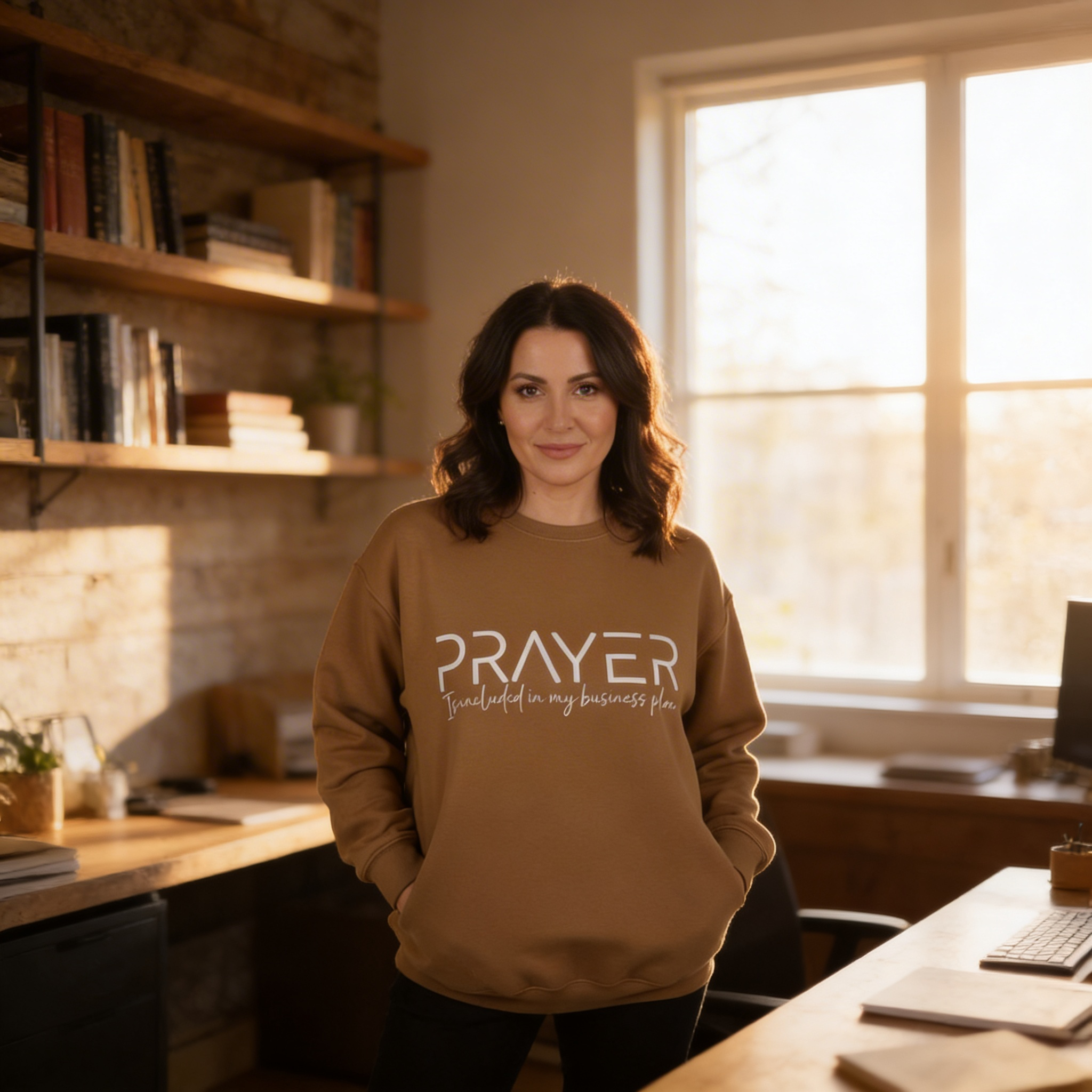 Prayer Is Included in My Business Plan | Faith & Business Crewneck