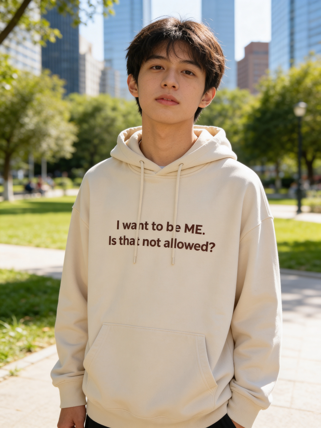 "I Want to Be ME. Is That Not Allowed?" Statement Hoodie