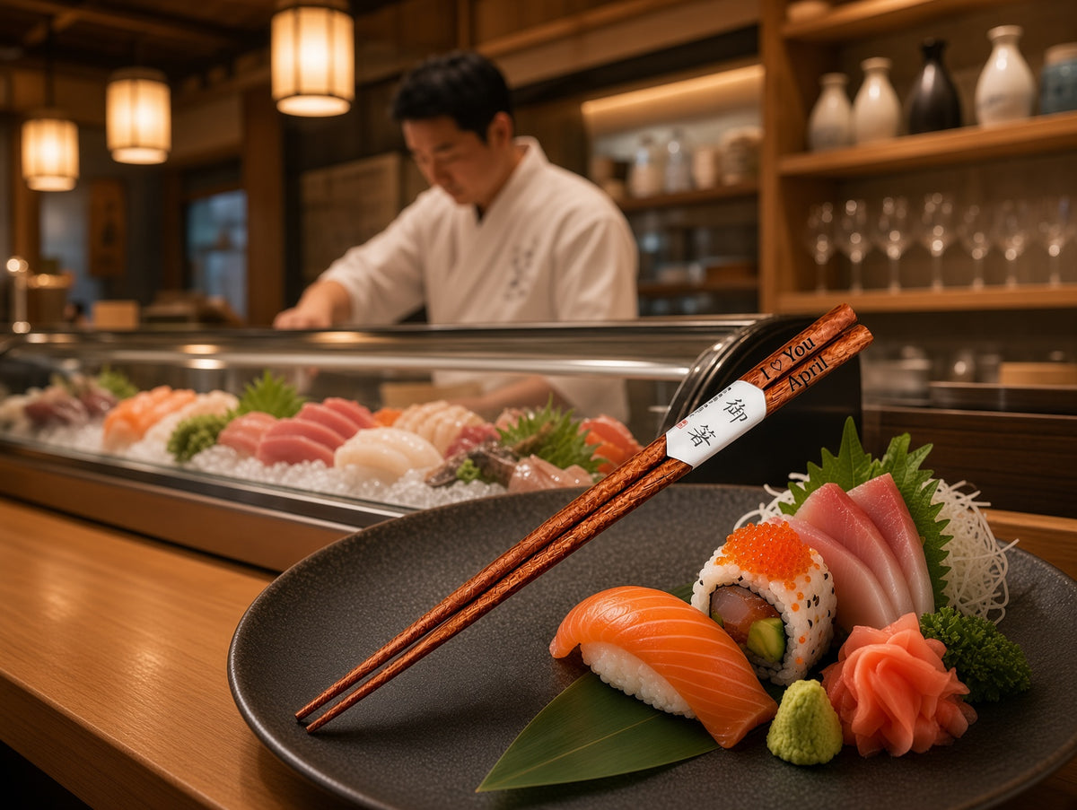 Custom Engraved Chopsticks, Personalized Anniversary Gift, Always Together Est Date Chopsticks, Reusable Eco Friendly Gift for Couple