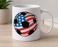 USA Flag Soccer Ball Mug | Minimalist