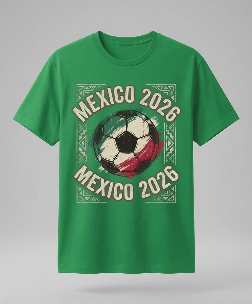 Mexico 2026 Soccer Shirt | Vintage Aztec Border Tee