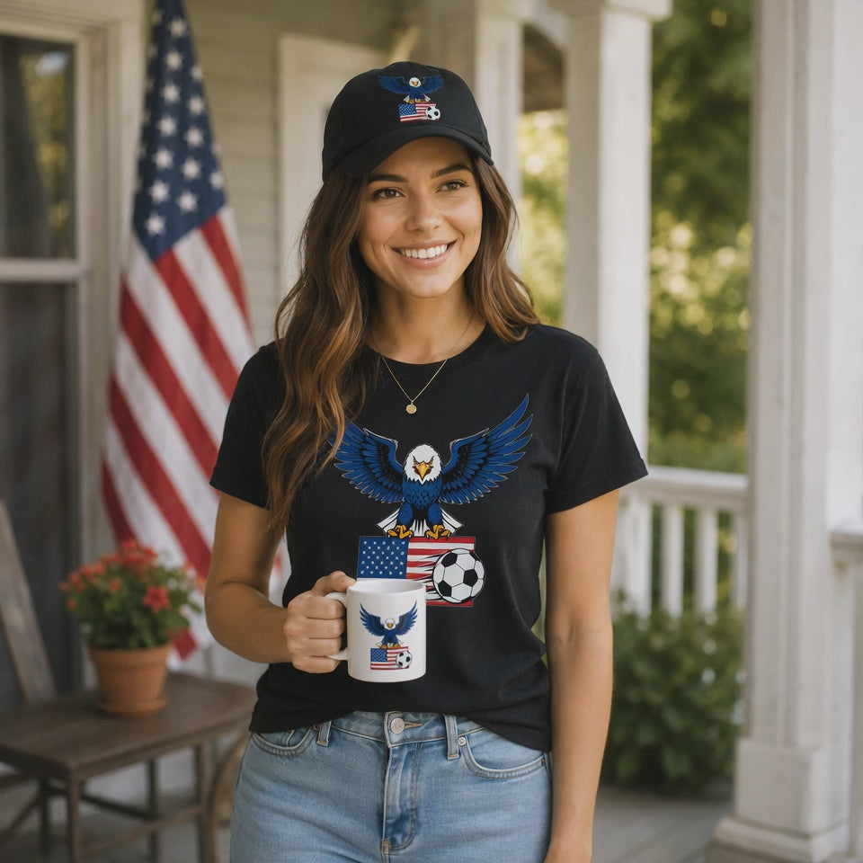 USA Eagle Crest Soccer Gift Set | Shirt + Cap + Mug