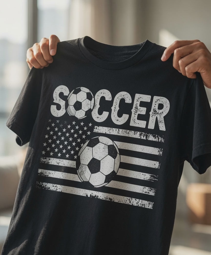 Soccer USA Flag Shirt | Vintage American Soccer Tee
